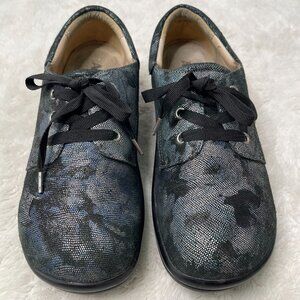 Alegría #Kim-420 Grey Blue Women's Stone Roses Round Toe Lace Up Shoes Size 42M